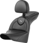 SADDLEMEN Roadsofa* Seat - With Backrest - Carbon Fiber - FL 818-33-185BR