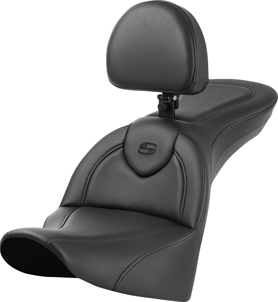 SADDLEMEN Roadsofa™ Seat with Backrest for Motorcycle - Model 818-33-187BR