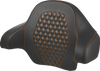 SADDLEMEN Tour Pack Backrest Pad for Harley-Davidson FL 2014-2024 with Honeycomb Cover and Orange Stitching