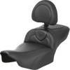 SADDLEMEN Roadsofa™ Extended Reach Seat with Backrest for FLTR/FLHX 2023-2024 – Carbon Fiber, Part Number 823-07-186B0