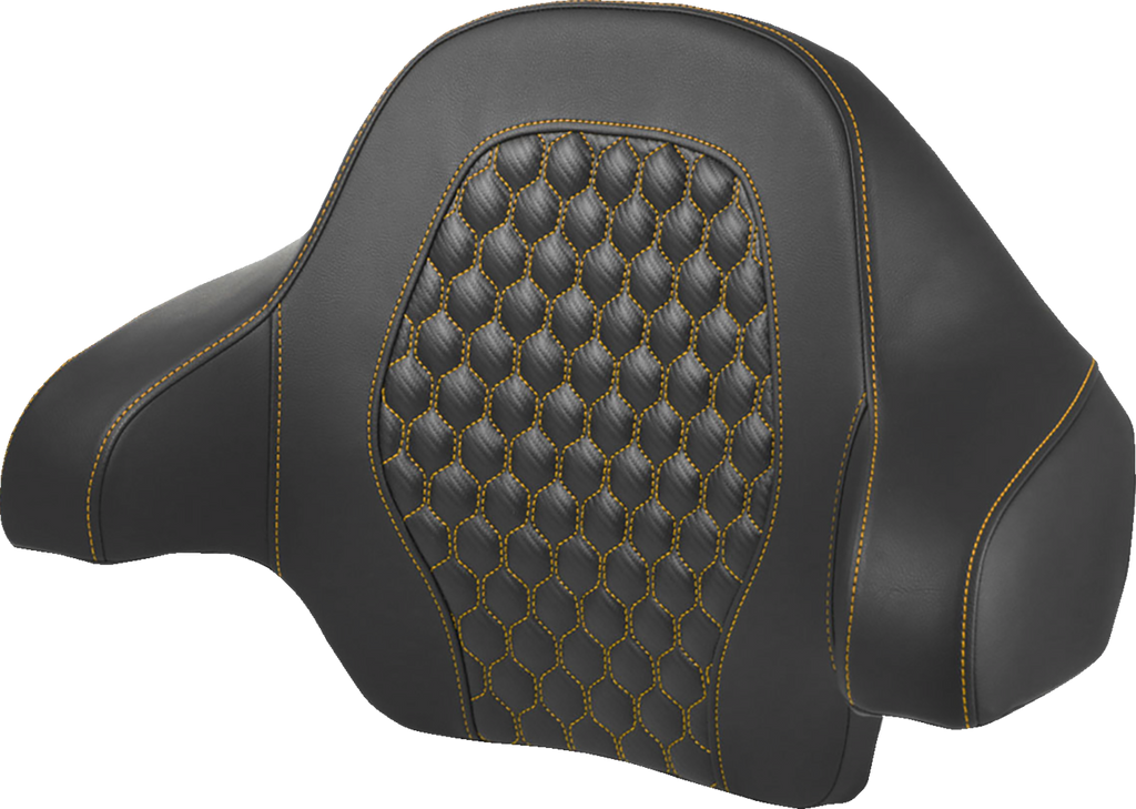 SADDLEMEN Tour Pack Backrest Pad with Honeycomb Cover for Harley-Davidson Touring (2014-2024) - Part 814-07-15107