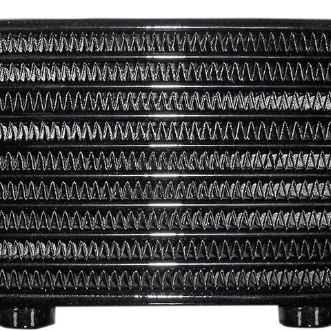 JAGG OIL COOLERS Universal Oil Cooler - 10-Row - Gloss Black 3130 - Team Dream Rides