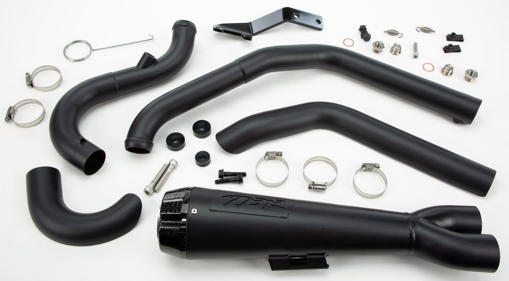 TBR Comp S 2-Into-1 Exhaust System for Harley Davidson Softail Models with Carbon Fiber End Cap