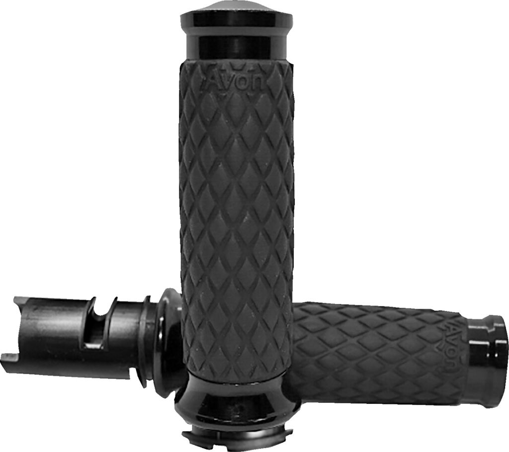 AVON GRIPS Diamond Contour Grips - Black - TBW DIA-65-ANO-F24