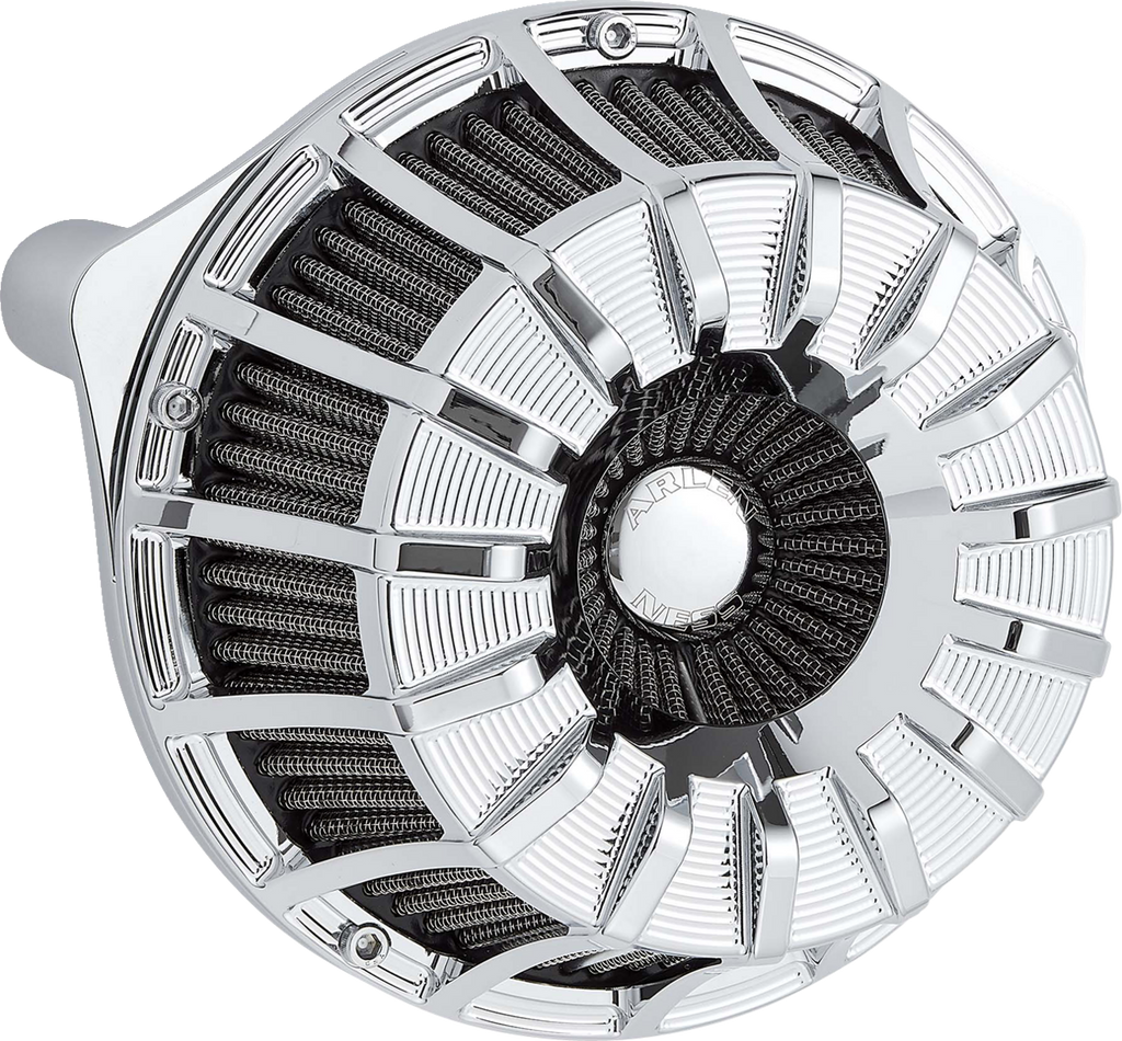 Arlen Ness Inverted Series Air Cleaner Kit - 10-Gauge Black Oiled Cotton - Part 600-224