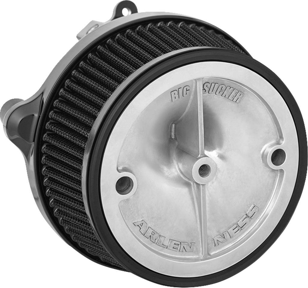 ARLEN NESS Big Sucker™ Stage 1 Air Cleaner Kit with Cover - Smooth Wrinkle Black (Part 600-303)