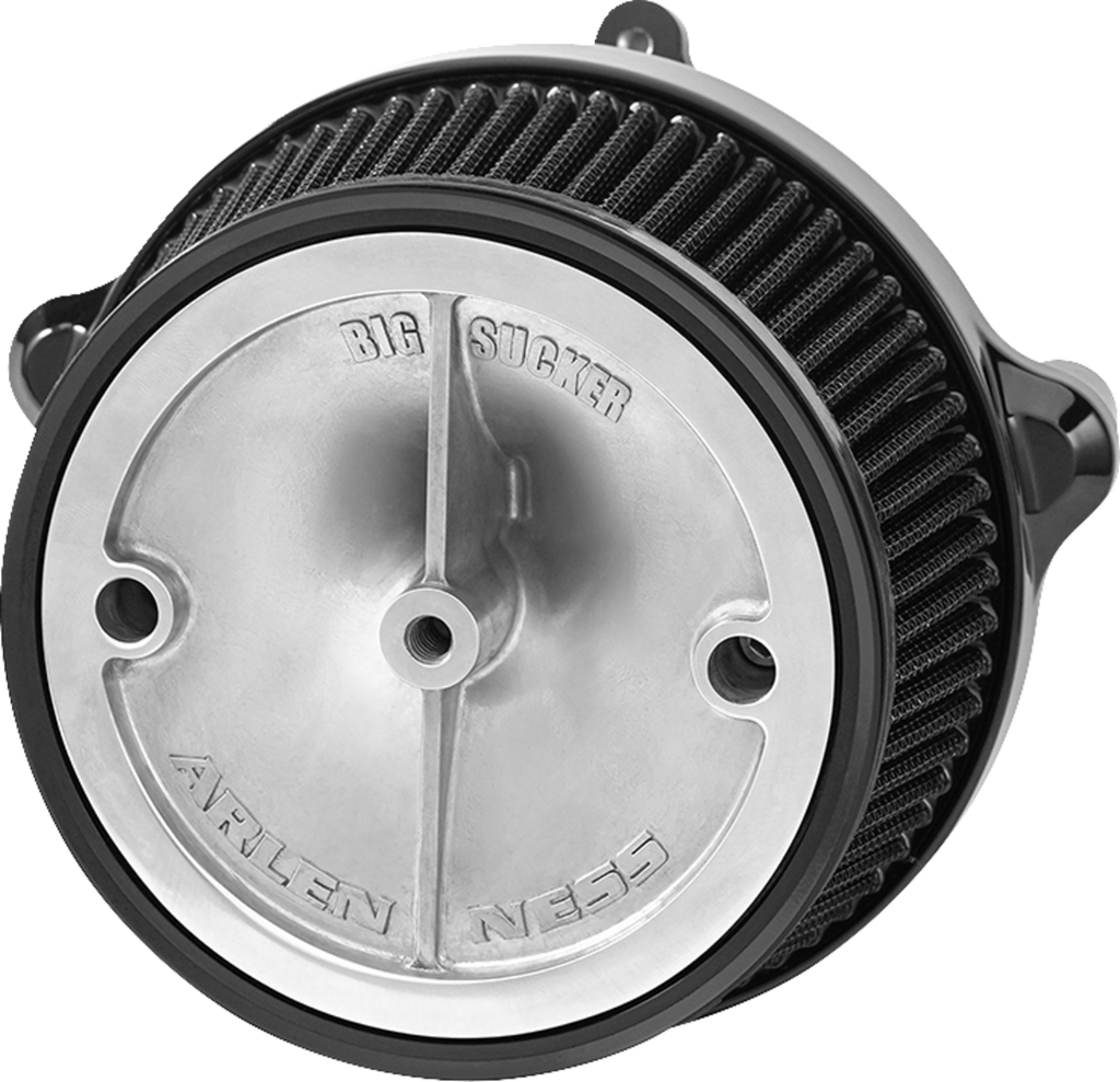 ARLEN NESS Big Sucker™ Stage 1 Air Cleaner Kit with Cover - Smooth Wrinkle Black (Part 600-303)