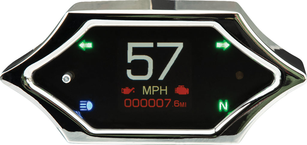 Dakota Digital MLX-5200 Handlebar Mount Speedometer with Signals and Customizable Display