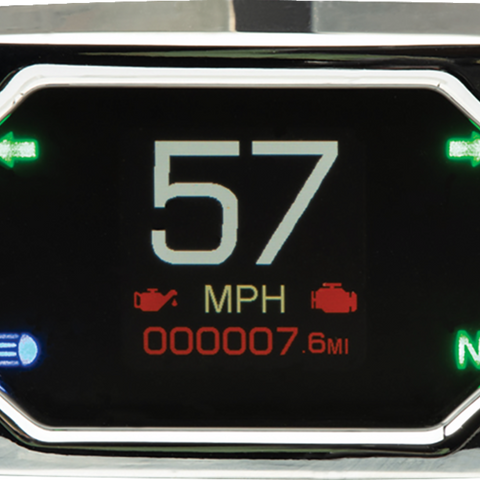 Dakota Digital MLX-5200 Handlebar Mount Speedometer with Signals and Customizable Display