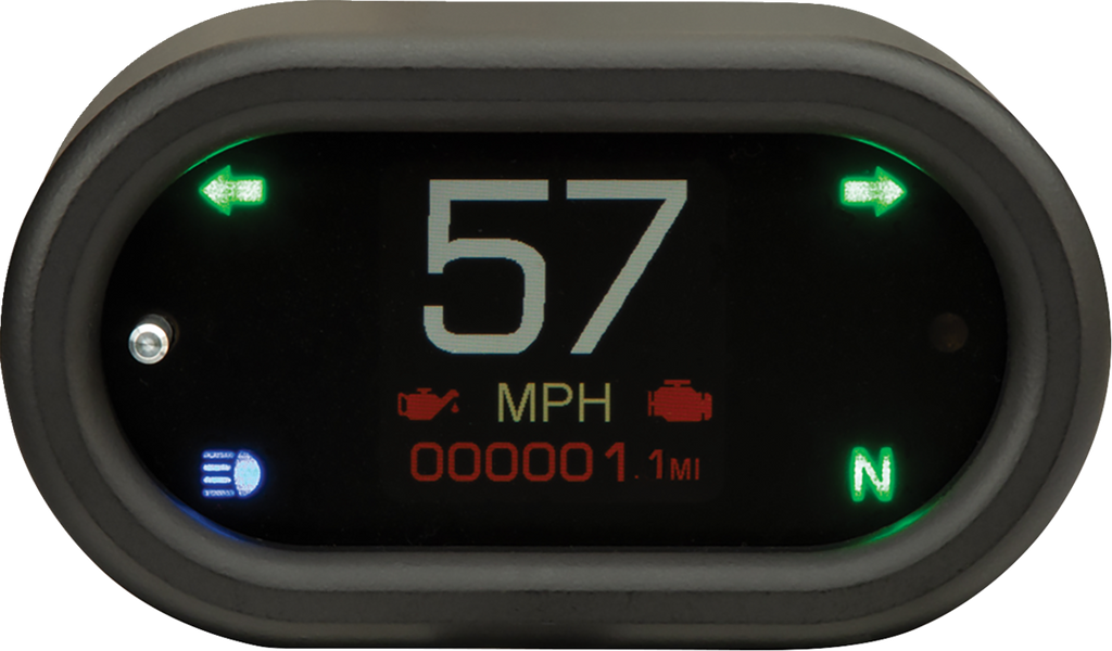 Dakota Digital Handlebar Mount Speedometer with Signals - Black MLX-5400-K