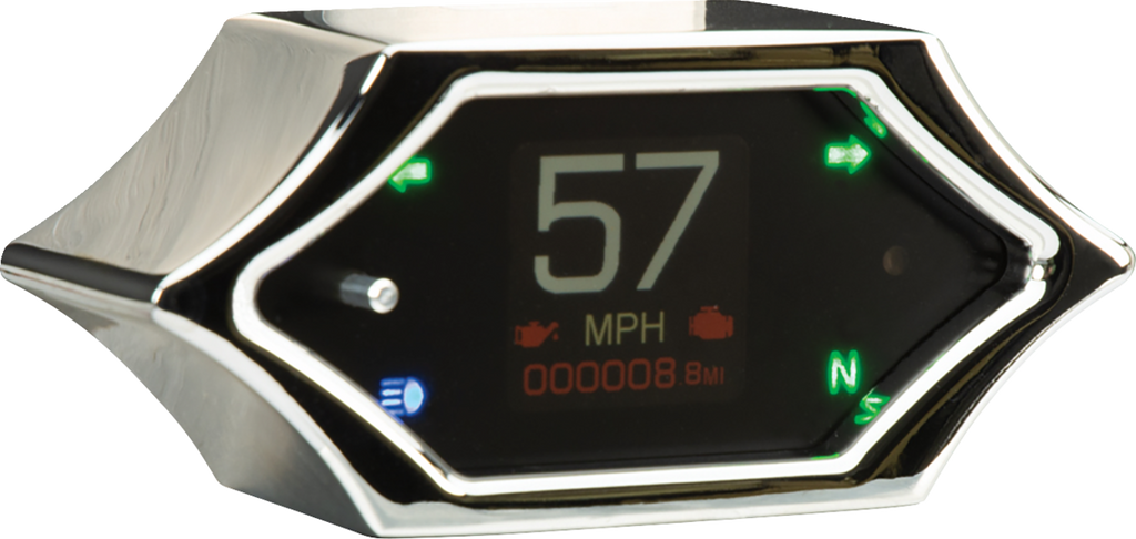 Dakota Digital MLX-5200 Handlebar Mount Speedometer with Signals and Customizable Display