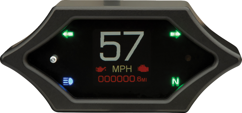 Dakota Digital MLX-5200-K Handlebar Mount Speedometer with Signals - Black