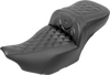 SADDLEMEN Roadsofa* Extended Reach Seat - without Backrest - Carbon Fiber - Lattice Stitch - FLTR/FLHX '23-'24 823-07-20700 - Team Dream Rides