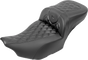SADDLEMEN Roadsofa* Extended Reach Seat - without Backrest - Carbon Fiber - Lattice Stitch - FLTR/FLHX '23-'24 823-07-20700 - Team Dream Rides