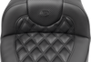 SADDLEMEN Roadsofa* Extended Reach Seat - without Backrest - Carbon Fiber - Lattice Stitch - FLTR/FLHX '23-'24 823-07-20700 - Team Dream Rides
