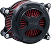VANCE & HINES VO2 X Air Intake Kit - Black Wrinkle (Part #41101) for Harley Touring and Softail Models