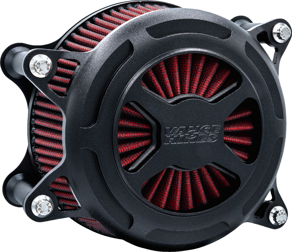 VANCE & HINES VO2 X Air Intake Kit - Black Wrinkle (Part #41101) for Harley Touring and Softail Models