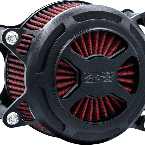 VANCE & HINES VO2 X Air Intake Kit - Black Wrinkle (Part #41101) for Harley Touring and Softail Models