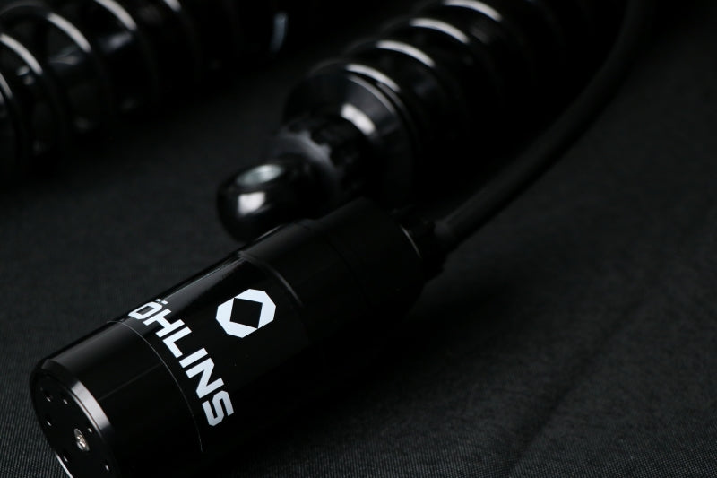 Ohlins HD 050S2 Twin Blackline 12-inch Reservoir Shocks for Harley FL Touring Models