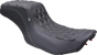 MUSTANG One Piece 2-Up Squareback Seat - Double Diamond - Gunmetal Stitch - FLH/FLT '23-'24 88415GM - Team Dream Rides