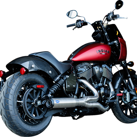 S&S CYCLE 2-Into-1 Qualifier Exhaust System for Indian Chief – Stainless Steel, 49-State Compliant (Part #550-1115)