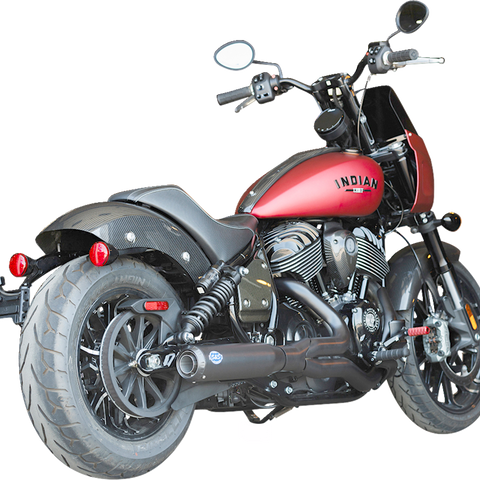 S&S Cycle 2-into-1 Qualifier Exhaust System for Indian Chief - Guardian Black (Part #550-1116)