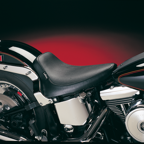 LE PERA Silhouette Solo Seat - Basketweave - Black - Softail '84-'99 (Part # LN-870) - Team Dream Rides