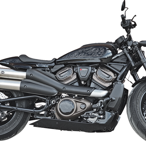 S&S CYCLE 4-Inch Grand National Slip-On Mufflers for Harley Sportster S - Stainless Steel Part 550-1111