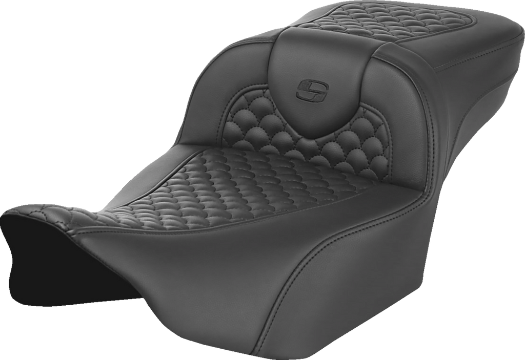 SADDLEMEN Roadsofa* Seat - Scallop Stitch - w/o Backrest - Extended Reach - FLTR/FLHX '23-'24 823-07-20900 - Team Dream Rides