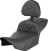 SADDLEMEN Roadsofa* Seat - Scallop Stitch - w/ Backrest - Extended Reach - FLTR/FLHX '23-'24 823-07-209B0 - Team Dream Rides