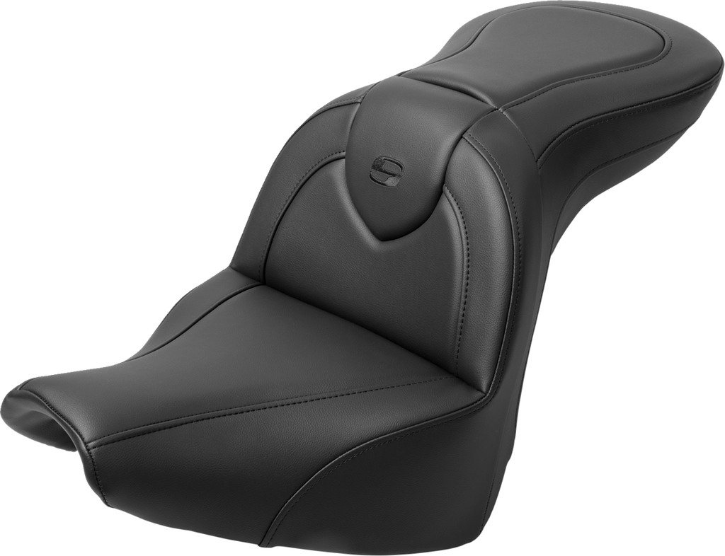 SADDLEMEN RoadSofa* Seat - with Backrest - Black Stitch - FXBR/S '18-'20 818-31-187BR - Team Dream Rides