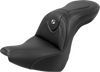 SADDLEMEN Roadsofa™ Seat with Backrest for FXBR/S '18-'20 – Carbon Fiber, Part Number 818-31-185BR