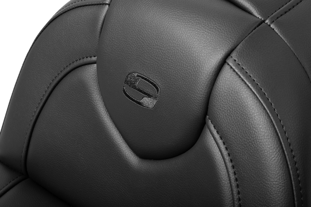 SADDLEMEN RoadSofa* Seat - with Backrest - Black Stitch - FXBR/S '18-'20 818-31-187BR - Team Dream Rides