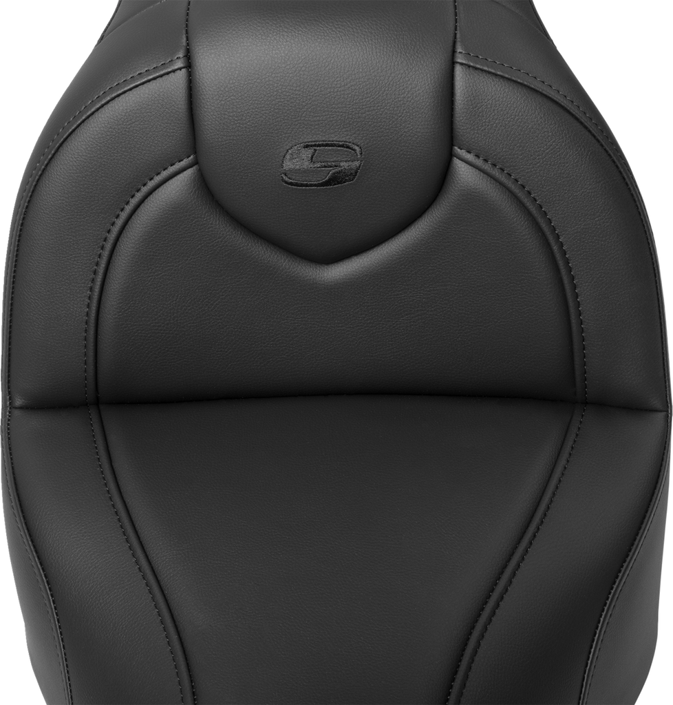 SADDLEMEN RoadSofa* Seat - with Backrest - Black Stitch - FXBR/S '18-'20 818-31-187BR - Team Dream Rides