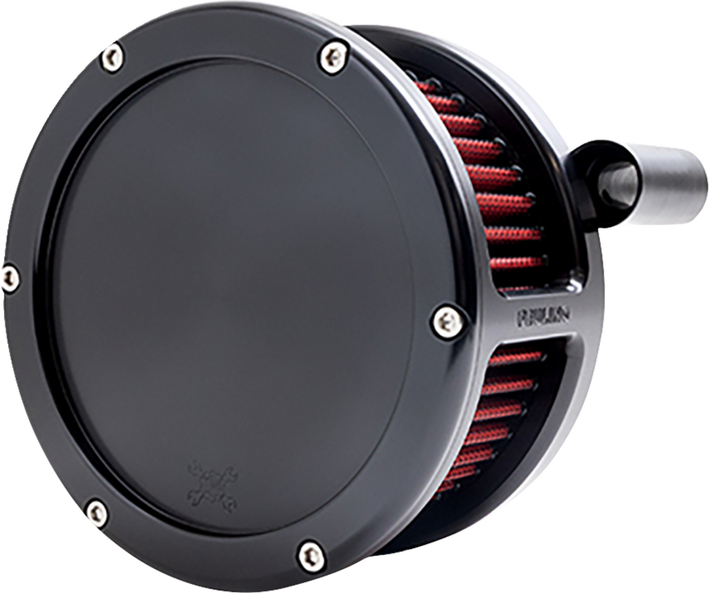 FEULING PARTS BA Air Cleaner Kit for Harley Davidson Dyna, Softail, and Touring Models (2008-2017) with Red Filter and Black Finish - Part 5453