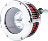FEULING PARTS BA Air Cleaner Kit - Chrome/Clear with Red Filter for 2008-2017 Harley-Davidson Dyna, Softail, and Touring Models (Part #5458)