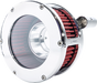 FEULING PARTS BA Air Cleaner Kit - Chrome/Clear with Red Filter for 2008-2017 Harley-Davidson Dyna, Softail, and Touring Models (Part #5458)