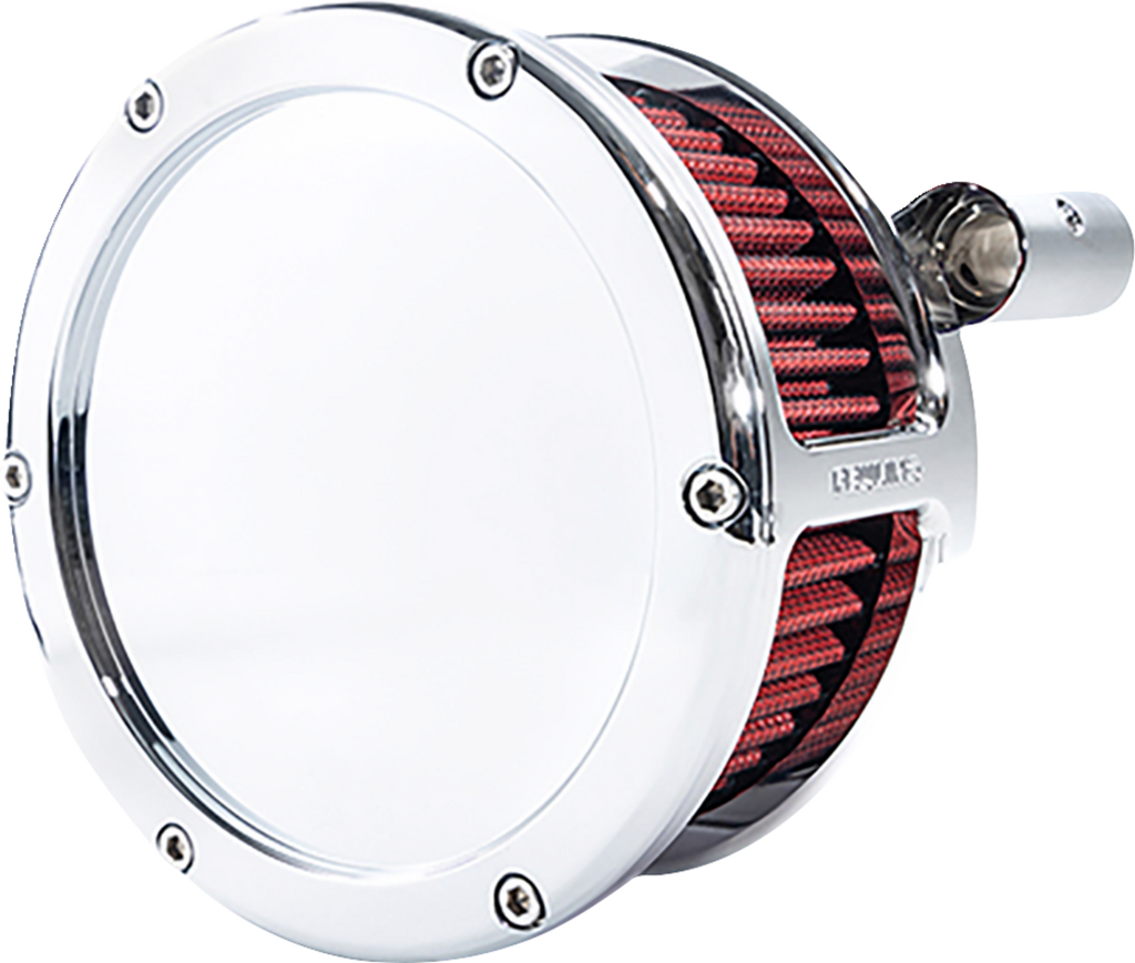 FEULING PARTS BA Air Cleaner Kit for 1993-1999 Evolution Big Twin - Chrome with Red Filter, Part Number 5467