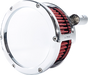 FEULING PARTS BA Air Cleaner Kit for 1993-1999 Evolution Big Twin - Chrome with Red Filter, Part Number 5467
