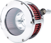 FEULING PARTS BA Air Cleaner Kit for '93-'99 Evolution Big Twin - Chrome with Red Filter, Part #5468