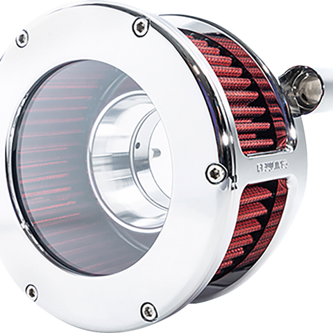 FEULING PARTS BA Air Cleaner Kit for '93-'99 Evolution Big Twin - Chrome with Red Filter, Part #5468