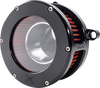 FEULING PARTS BA Air Cleaner Kit M8 5474 – High-Flow Black and Clear with Red Filter