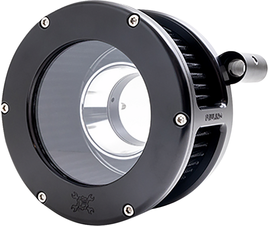 FEULING PARTS BA Air Cleaner Kit - Black/Clear with Black Filter for Twin Cam 5544