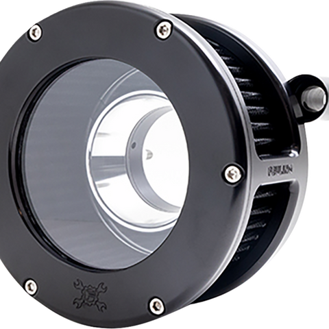 FEULING PARTS BA Air Cleaner Kit - Black/Clear with Black Filter for Twin Cam 5544