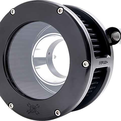 FEULING PARTS BA Air Cleaner Kit for 1993-1999 Evolution Big Twin - Black/Clear with Black Filter, Part #5564