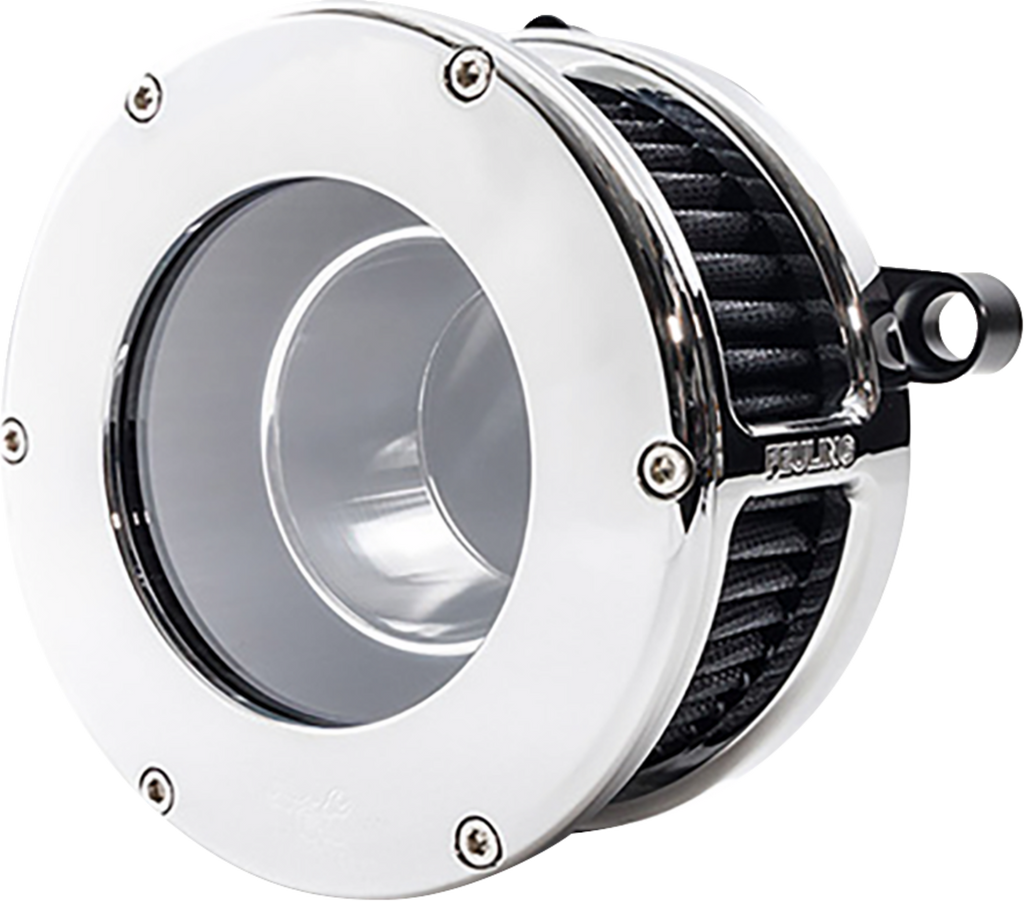 FEULING PARTS BA Air Cleaner Kit - Chrome/Clear with Black Filter for M8 Engines (Part #5578)