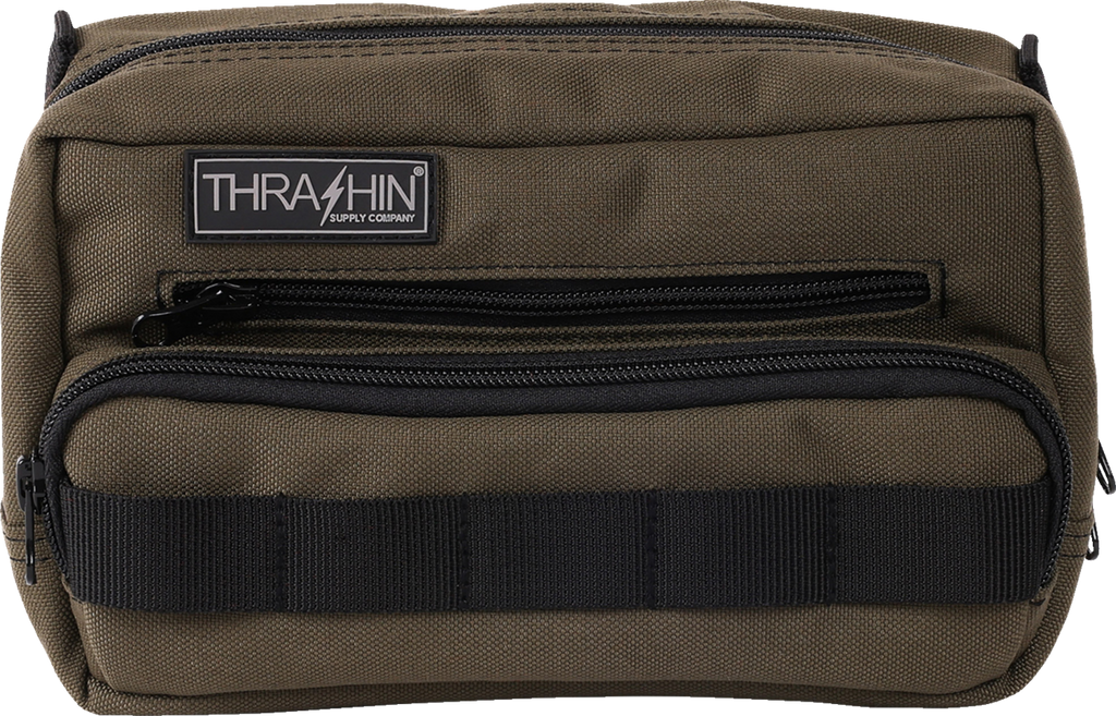 THRASHIN SUPPLY CO. Handlebar Bag Plus - Green (Part #THB-0010)