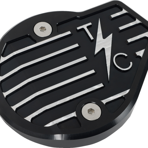 THRASHIN SUPPLY CO. Cam Cover - Gen 2 - Finned - Twice Cut - Black - M8 TSC-3029-4