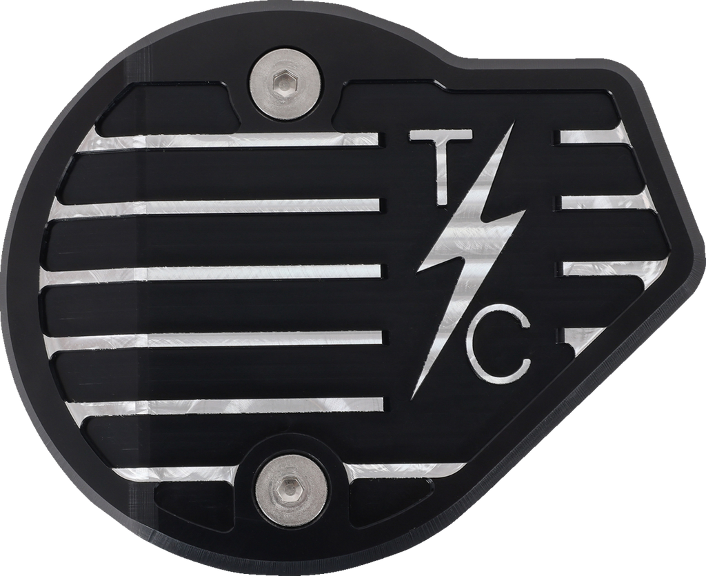 THRASHIN SUPPLY CO. Cam Cover - Gen 2 - Finned - Twice Cut - Black - M8 TSC-3029-4
