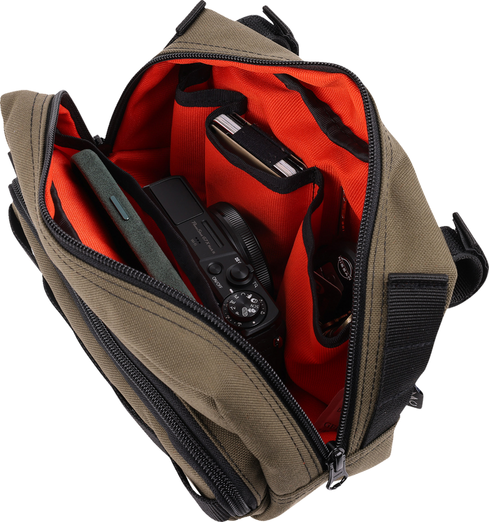 THRASHIN SUPPLY CO. Handlebar Bag Plus - Green (Part #THB-0010)